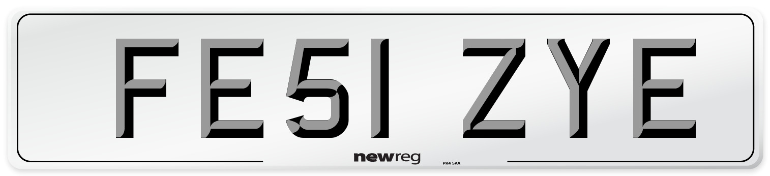 FE51 ZYE Number Plate from New Reg